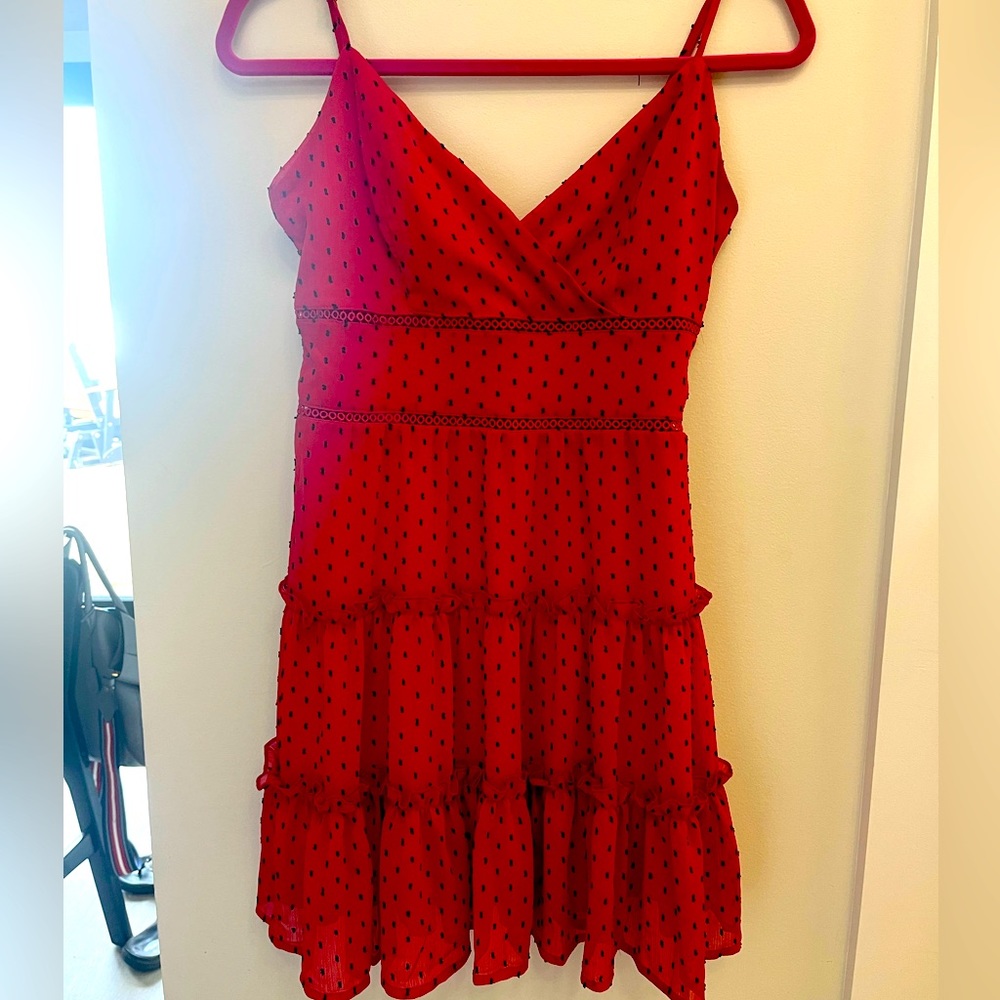 Altar’d State red polka dot  Mini Dress with Adjustable Straps